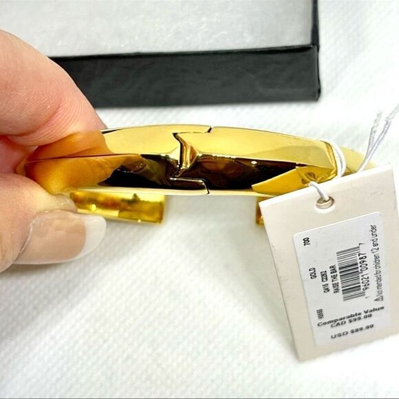 NWT Gorgeous!! Kate Spade New York Raise the Bar Cuff Gold Polished Bracelet - Picture 7 of 14